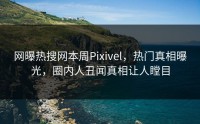 网曝热搜网本周Pixivel，热门真相曝光，圈内人丑闻真相让人瞠目
