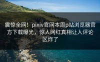 震惊全网！pixiv官网本周p站浏览器官方下载曝光，惊人网红真相让人评论区炸了