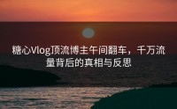 糖心Vlog顶流博主午间翻车，千万流量背后的真相与反思