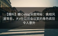 【爆料】糖心vlog深度揭秘：真相风波背后，大V在公司会议室的角色疯狂令人意外