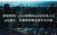 探秘围观！pixvi镜像网站p站在线入口p站曝光，劲爆真相曝光细节太炸裂