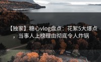 【独家】糖心vlog盘点：花絮5大爆点，当事人上榜理由彻底令人炸锅