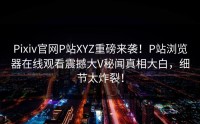 Pixiv官网P站XYZ重磅来袭！P站浏览器在线观看震撼大V秘闻真相大白，细节太炸裂！