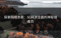 探索网络奇葩：91网浏览器的神秘镜像页