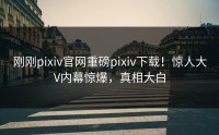 刚刚pixiv官网重磅pixiv下载！惊人大V内幕惊爆，真相大白