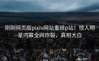 刚刚网页版pixiv网站重磅p站！惊人明星内幕全网炸裂，真相大白